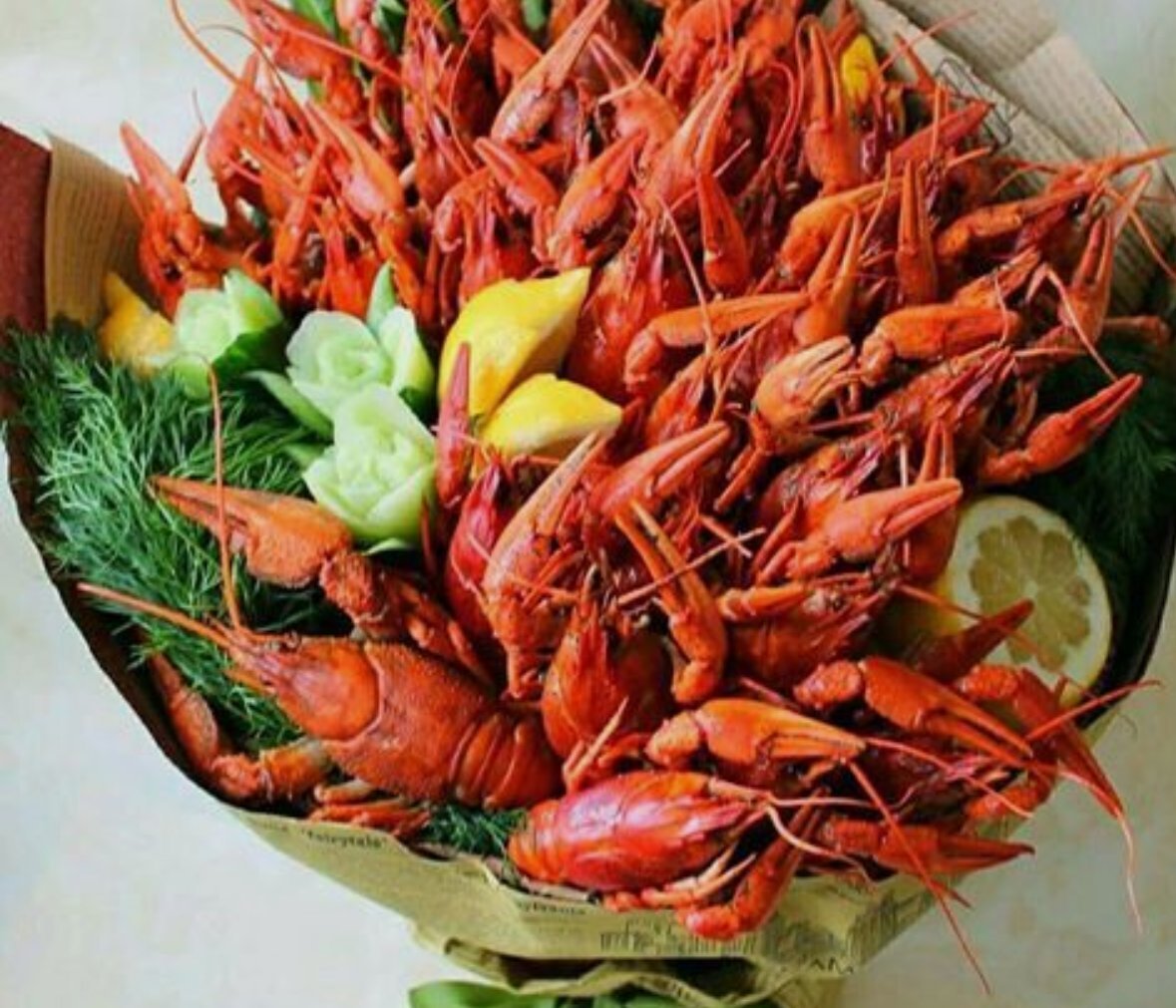 Букеты из морепродуктов для мужчин