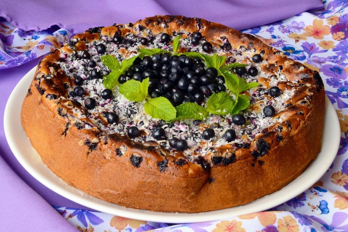 Пирог с земляникой