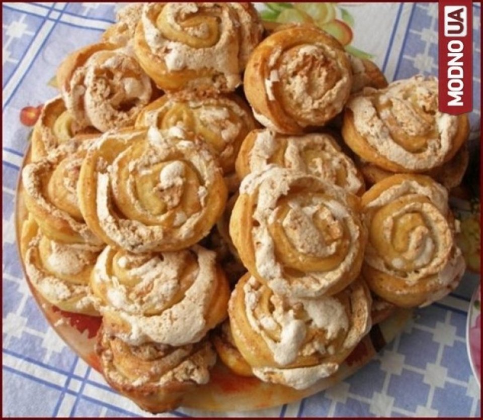 Печенье розочки с грецким орехом