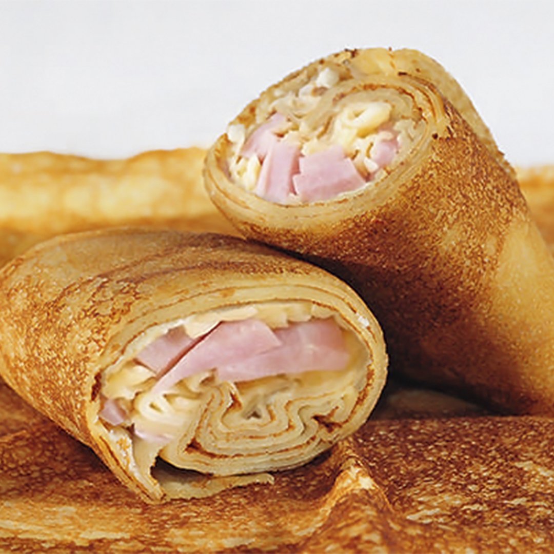 Блины с курицей и грибами