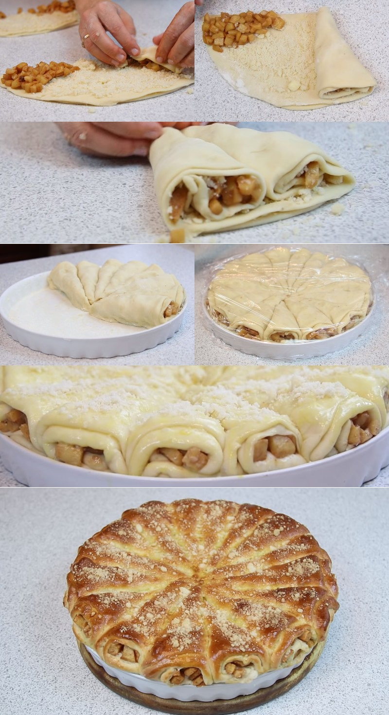 Красивый мясной пирог