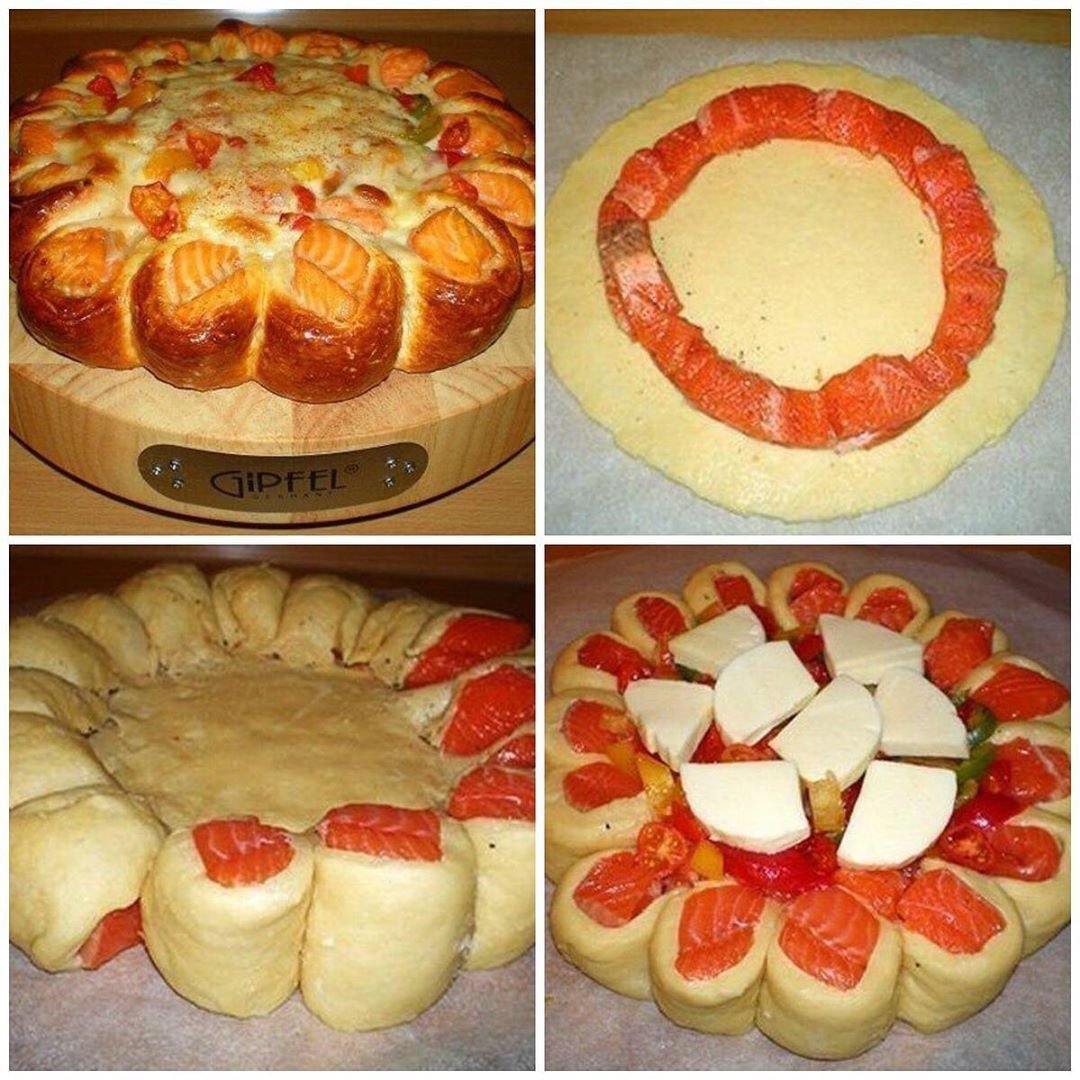 Красивый дрожжевой пирог