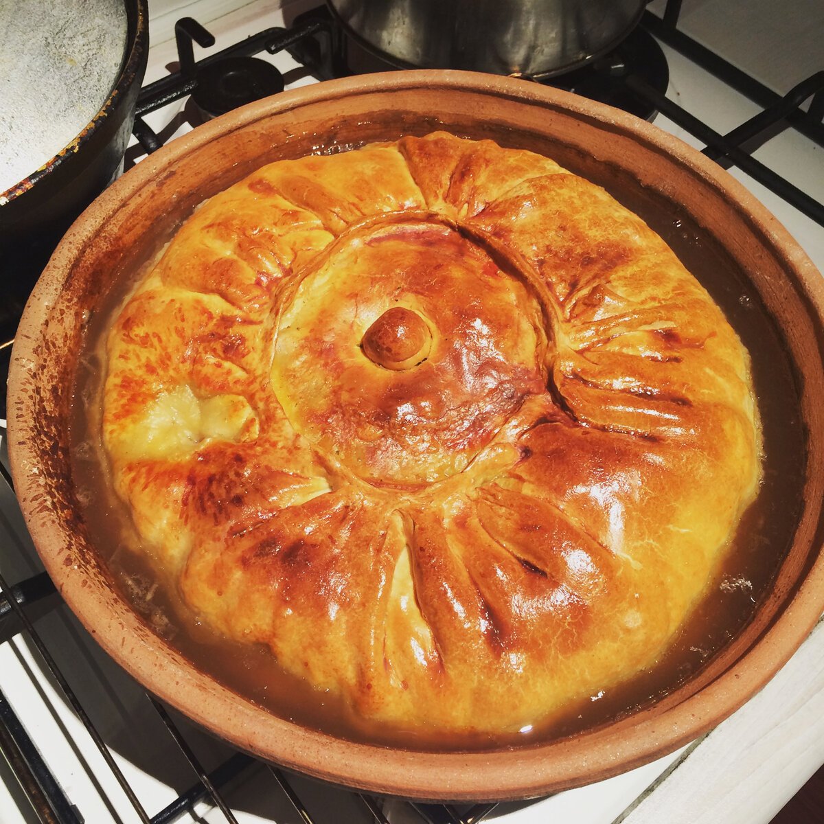 Открытый пирог с щавелем
