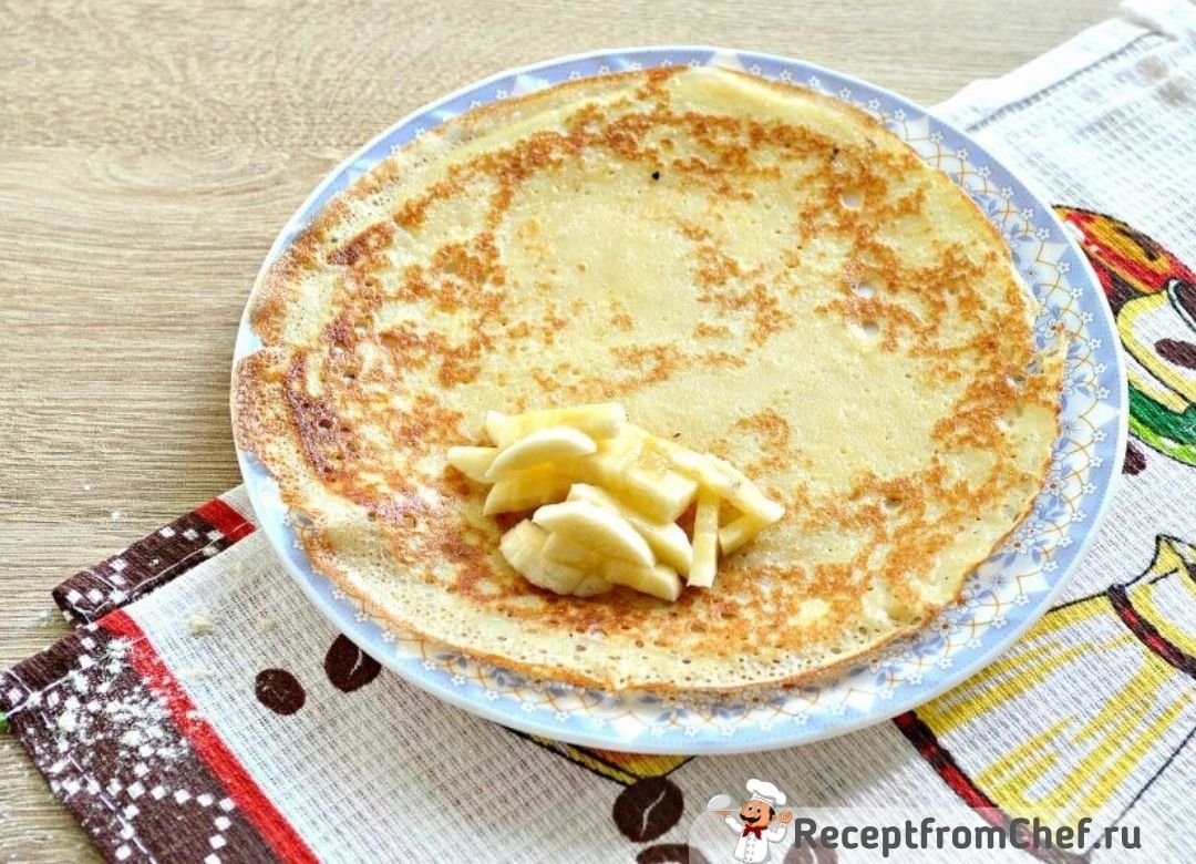 Начинка для блинов банан и творожный сыр