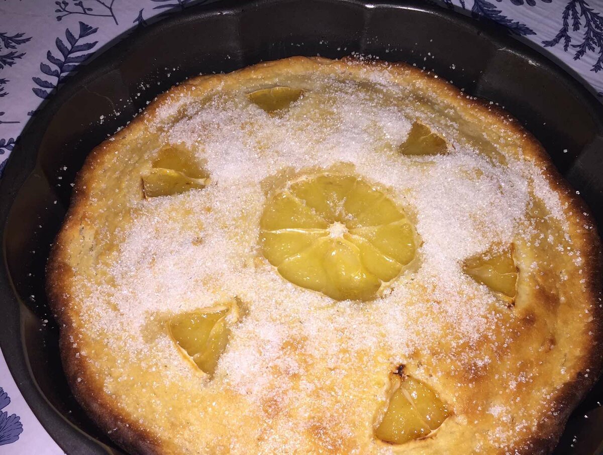 Пирог с дольками лимона