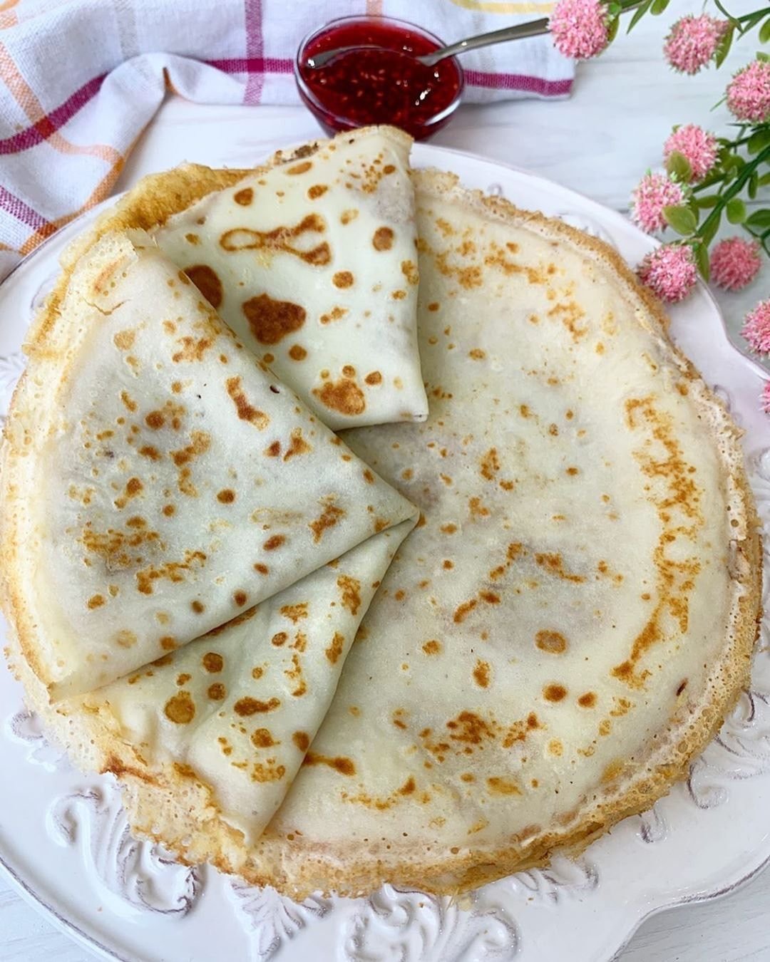 Татарские блинчики каймак