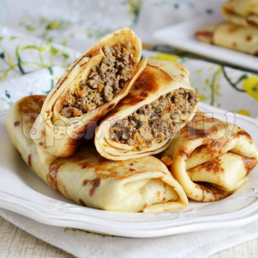 Блинчики с мясом