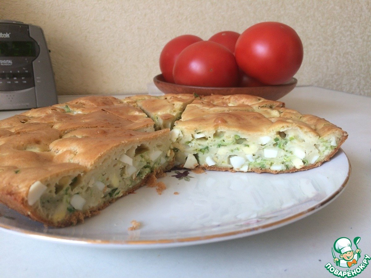 Капустный заливной пирог постный