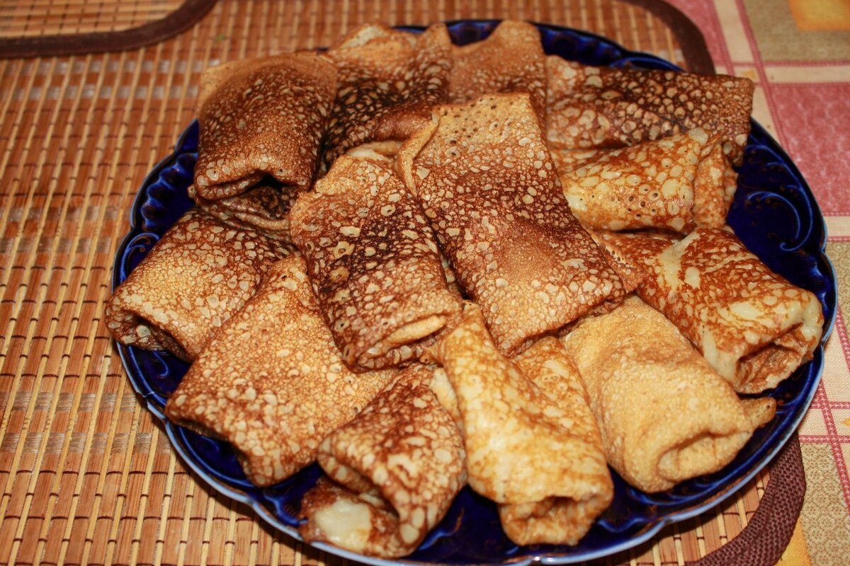 Блины на молоке ажурные сладкие