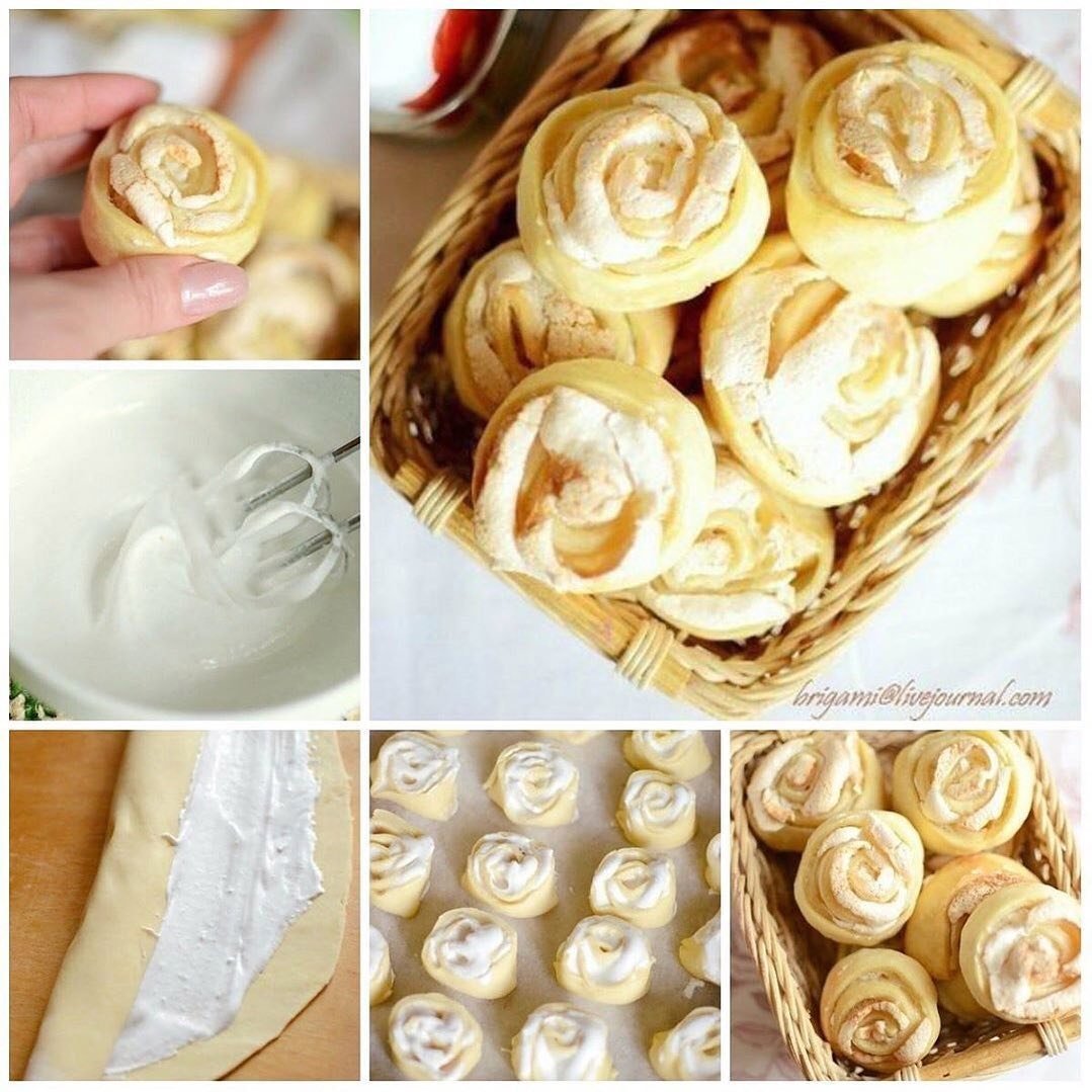 Творожное печенье розочки