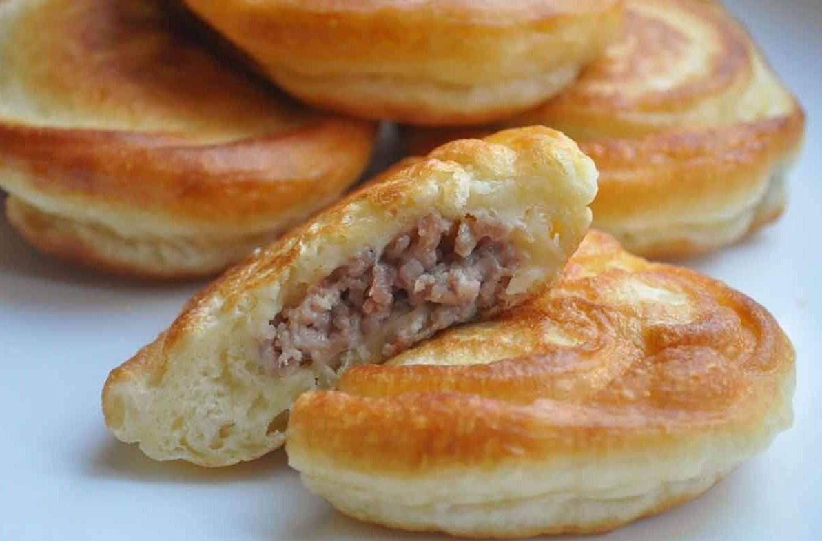 Ленивые беляши на кефире с фаршем