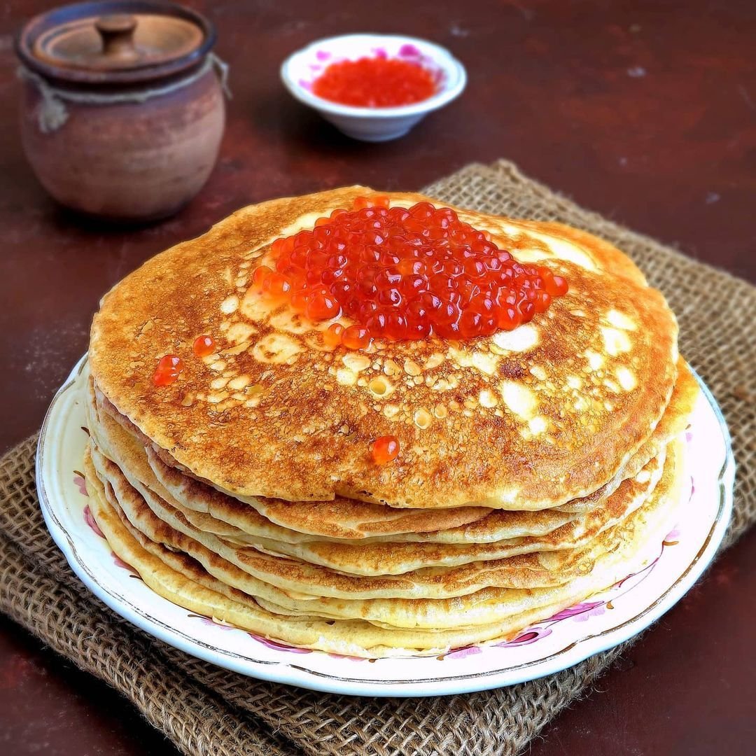 Блины с сыром и зеленью
