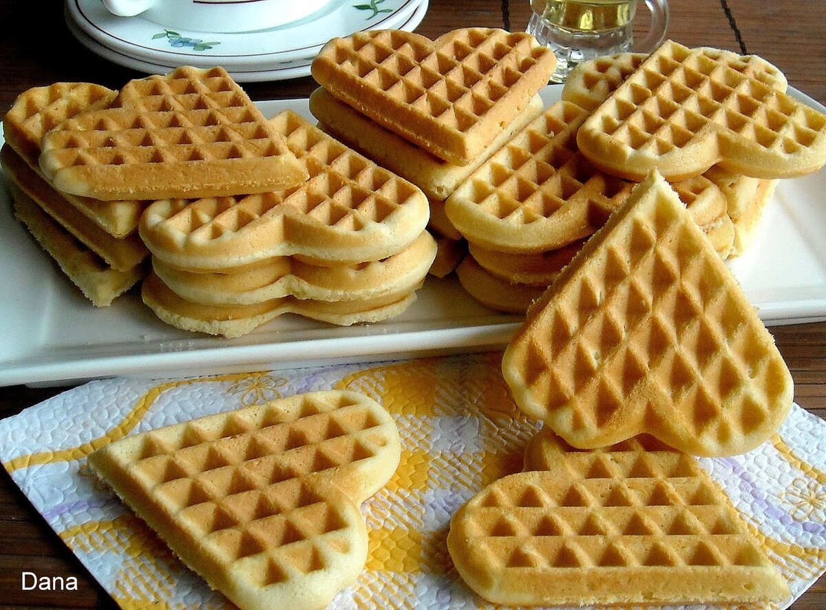 Печенье в вафельнице