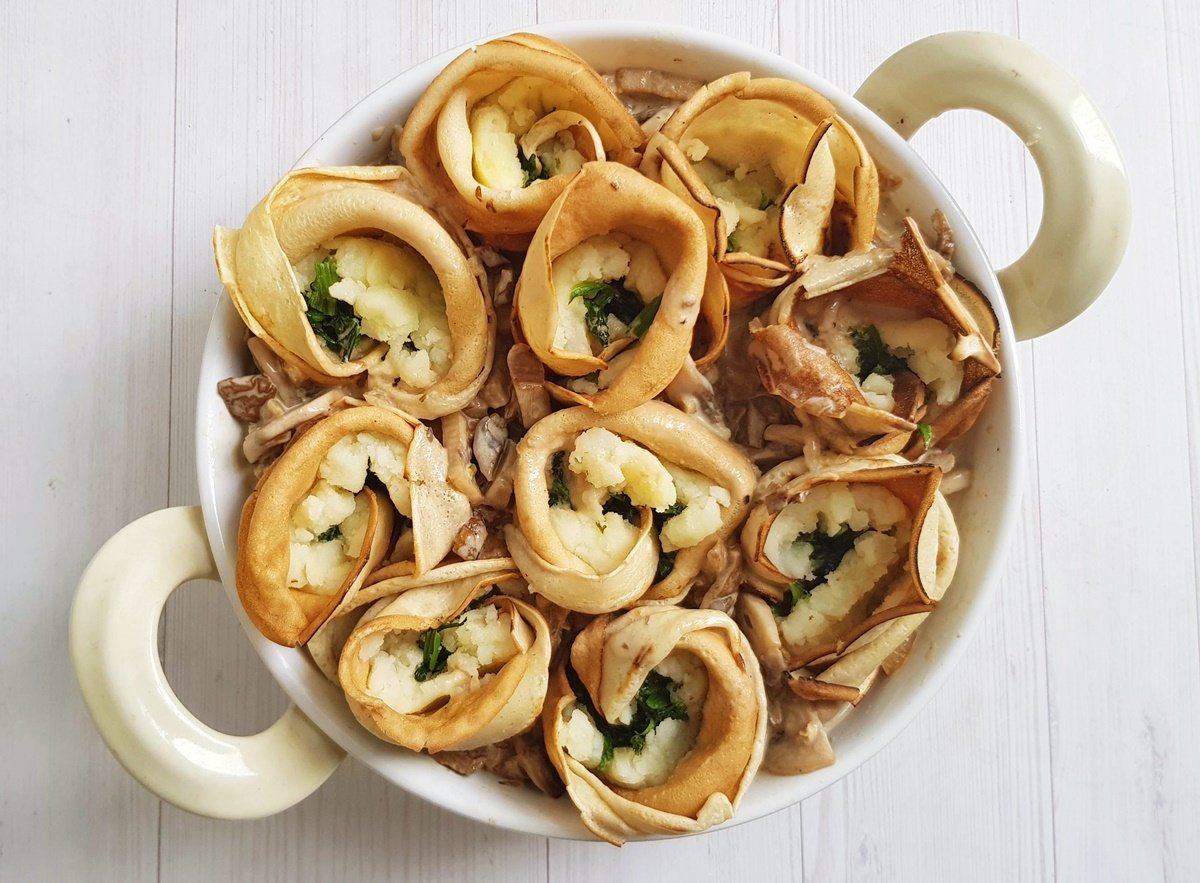 Блины с грибами