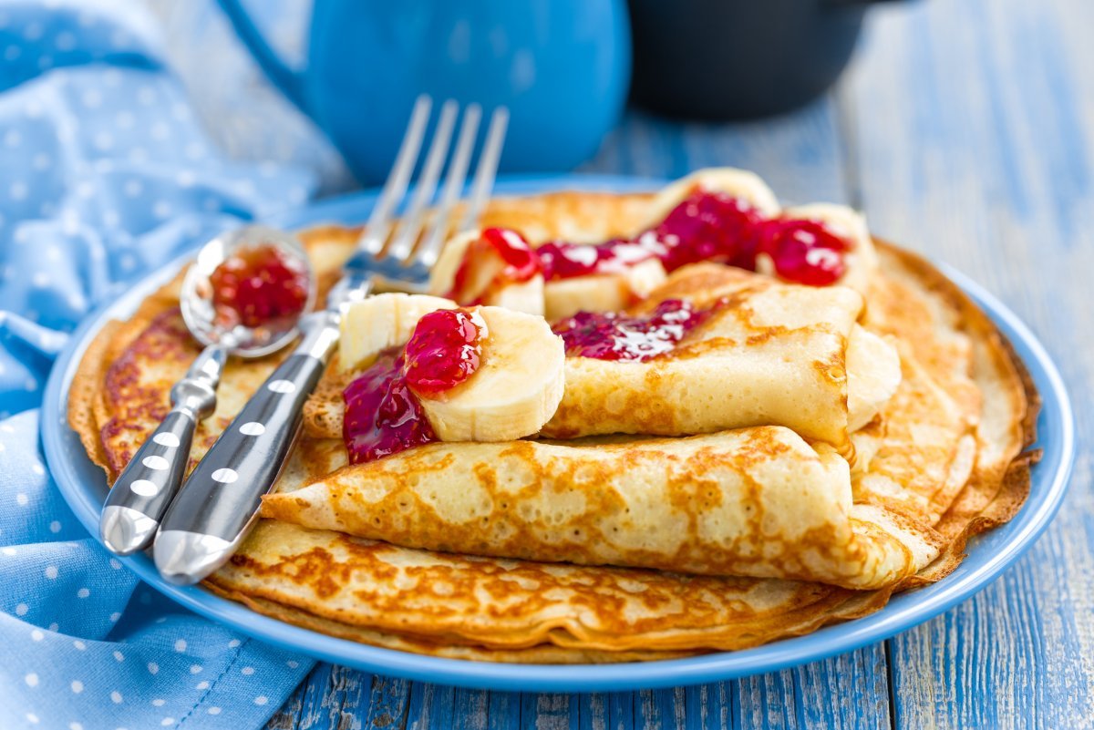 Блины фаршированные мясом