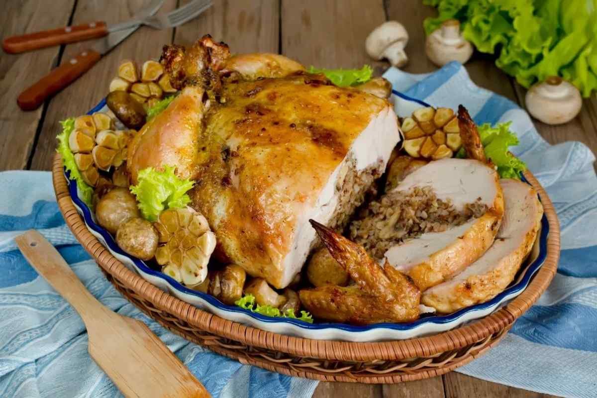 Фаршированный цыпленок