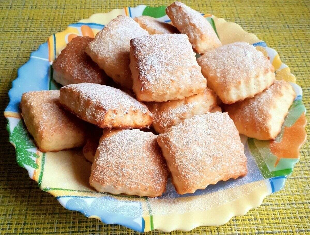Творожное печенье ромбики