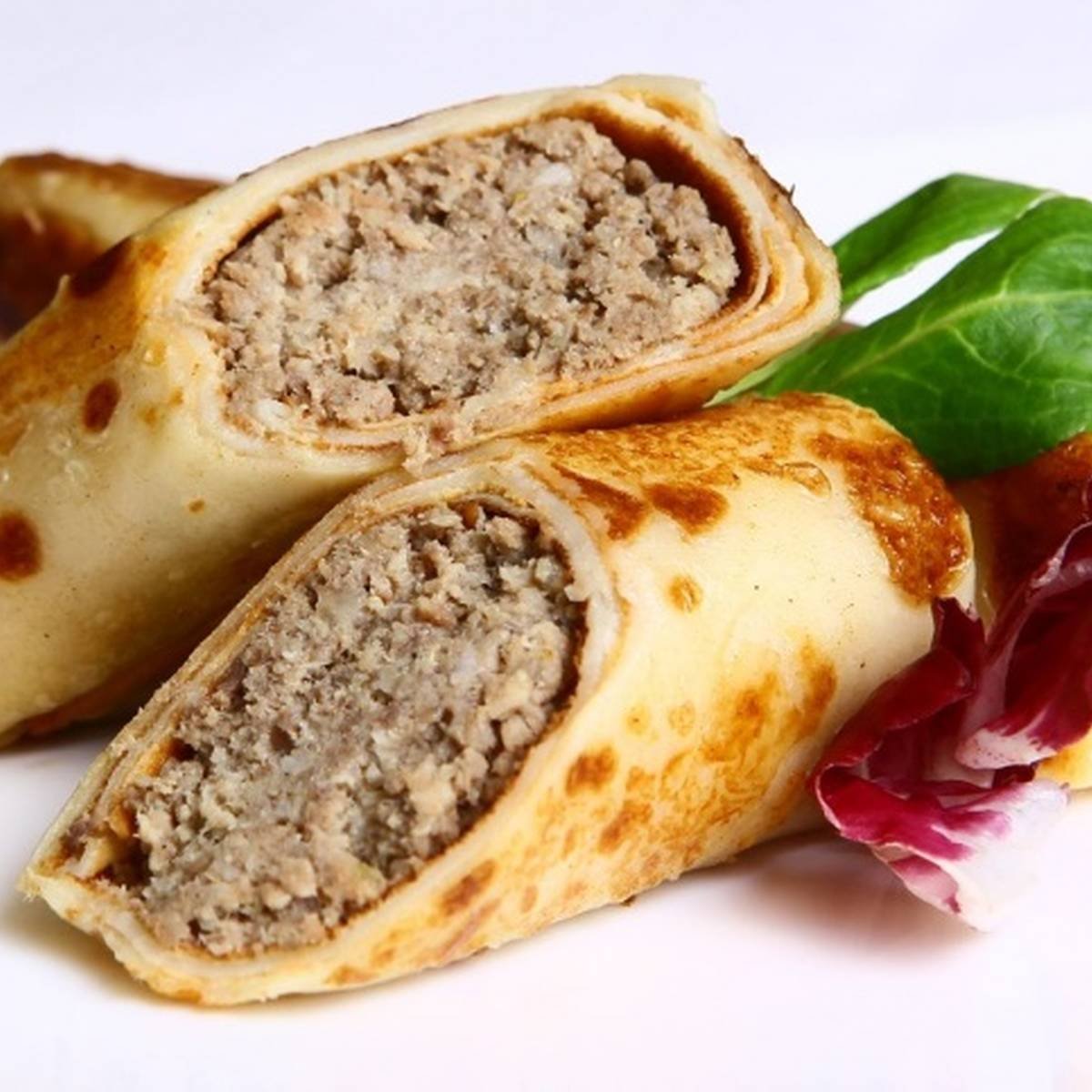 Блины с ветчиной и сыром