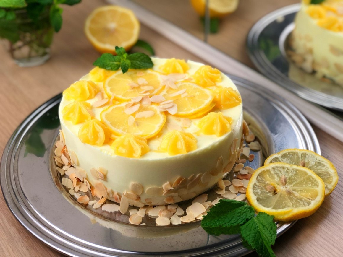 Лимонно творожный пирог