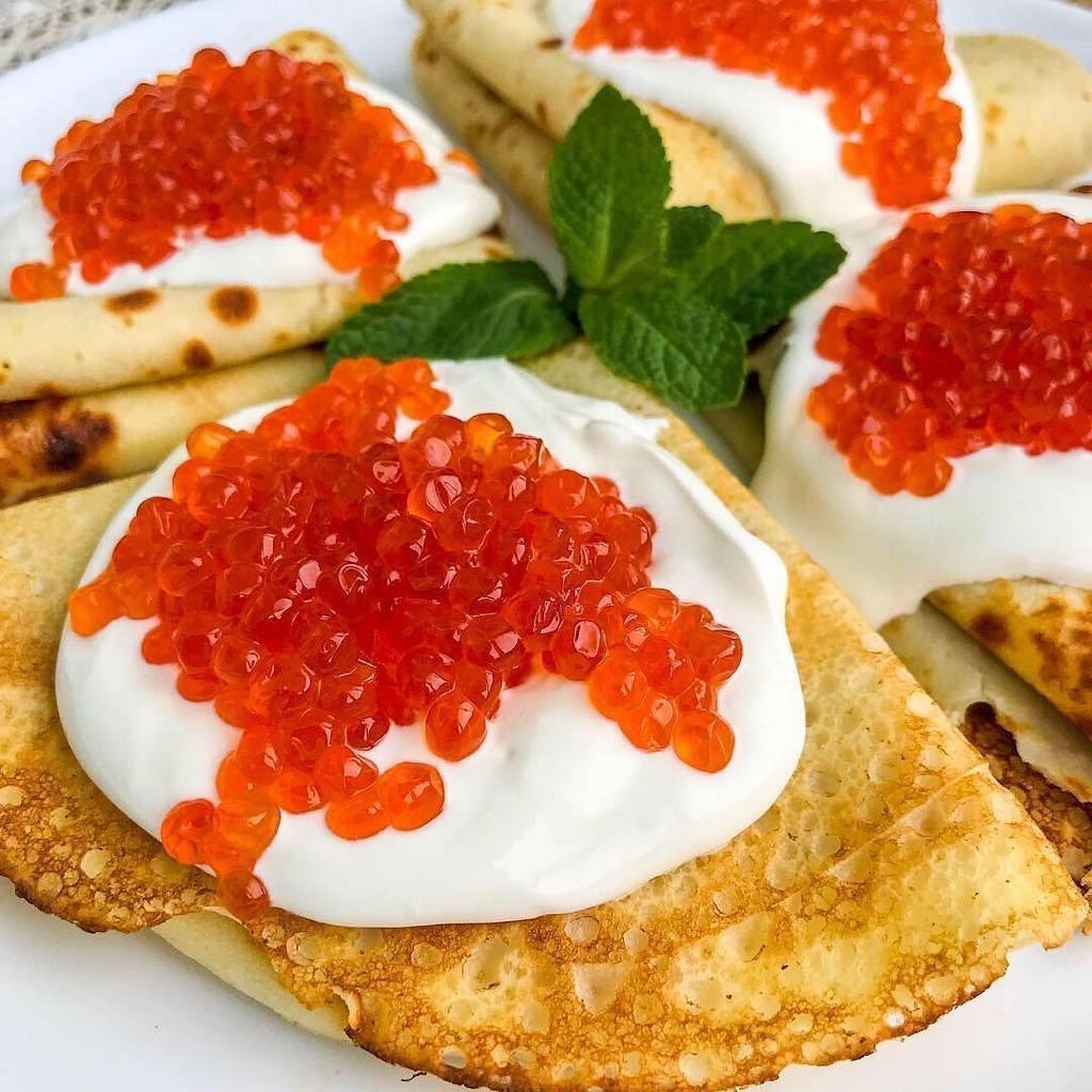 Блины с икрой