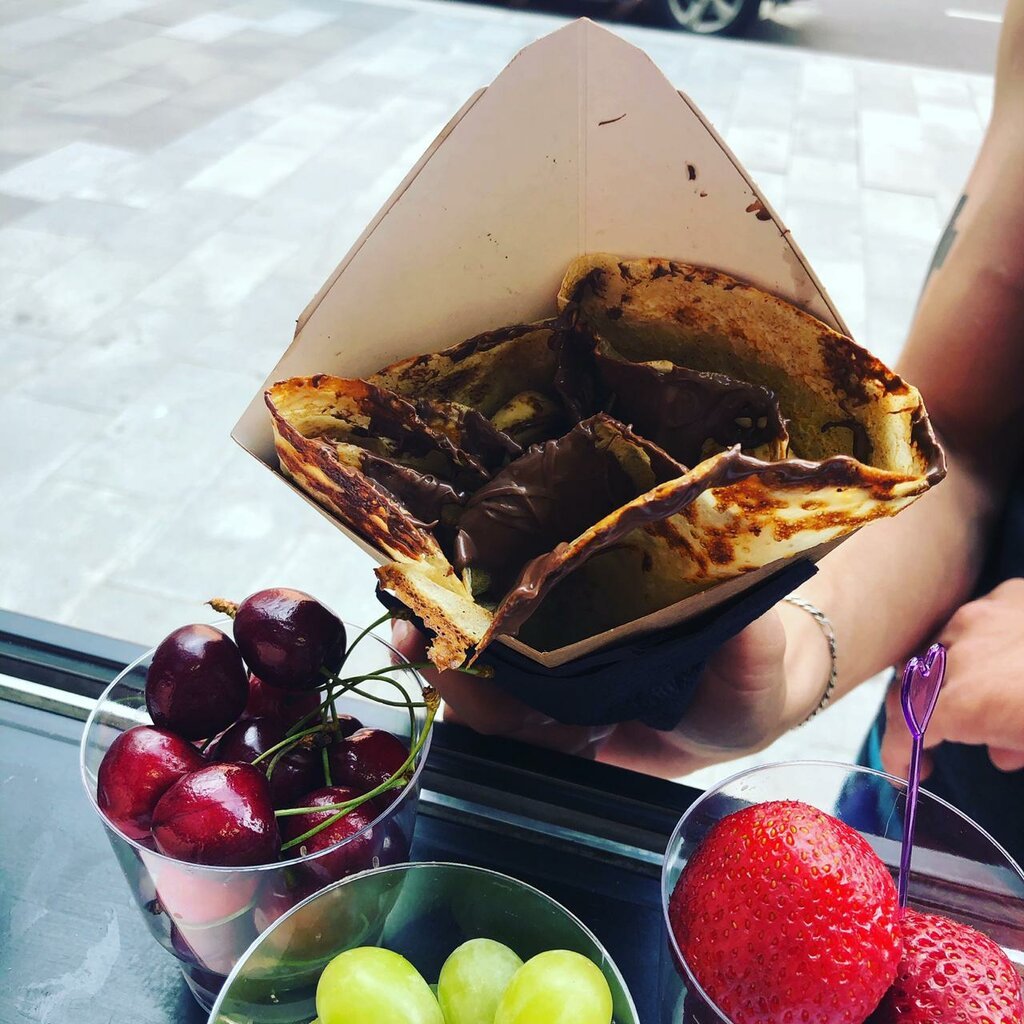 Панкейки с фруктами
