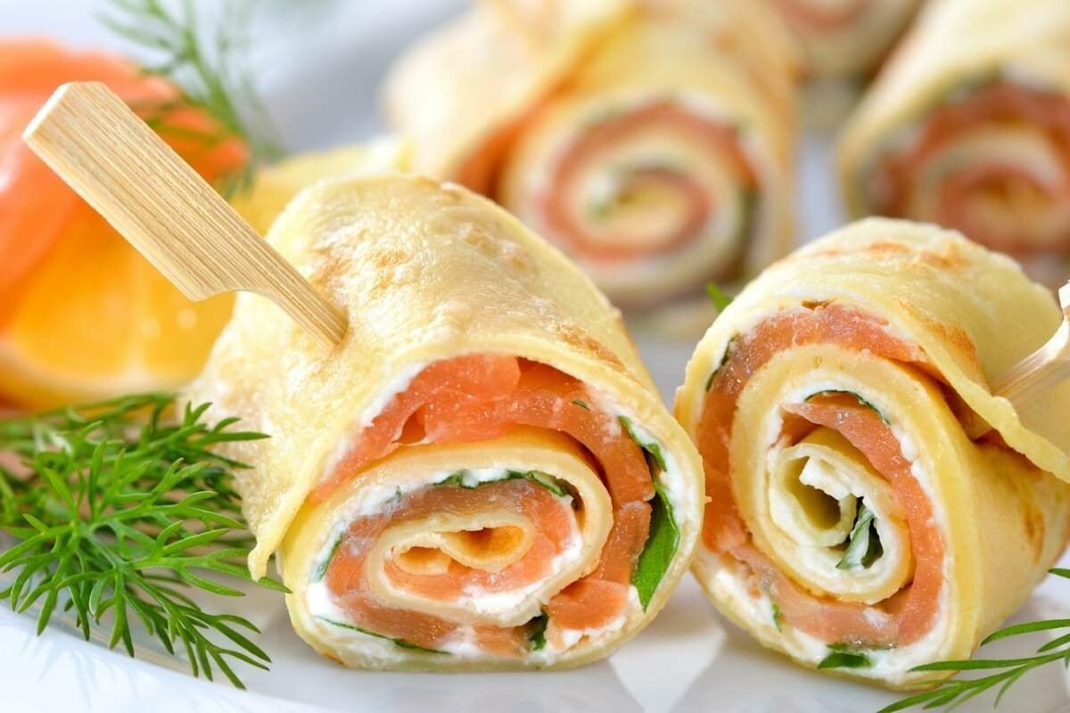 Блины яичные для рулетиков