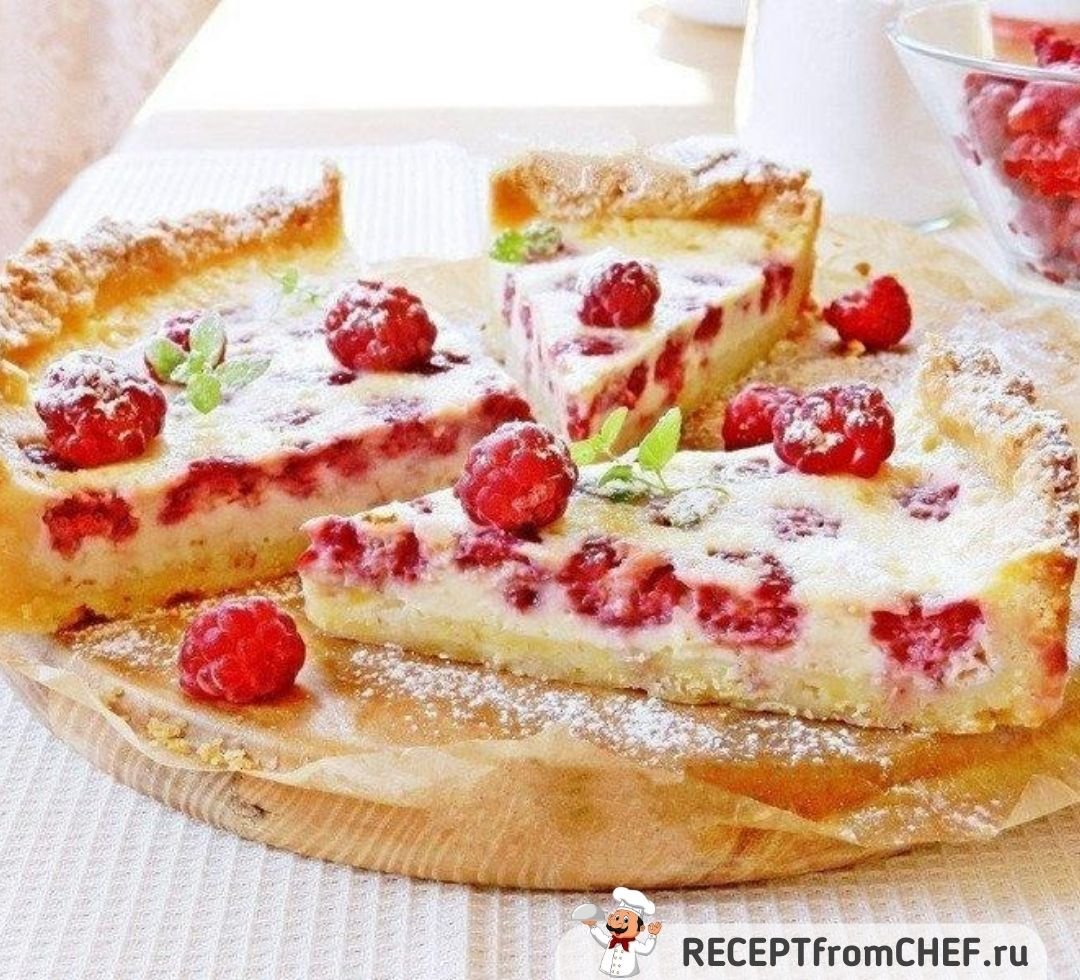 Цветаевский пирог с малиной