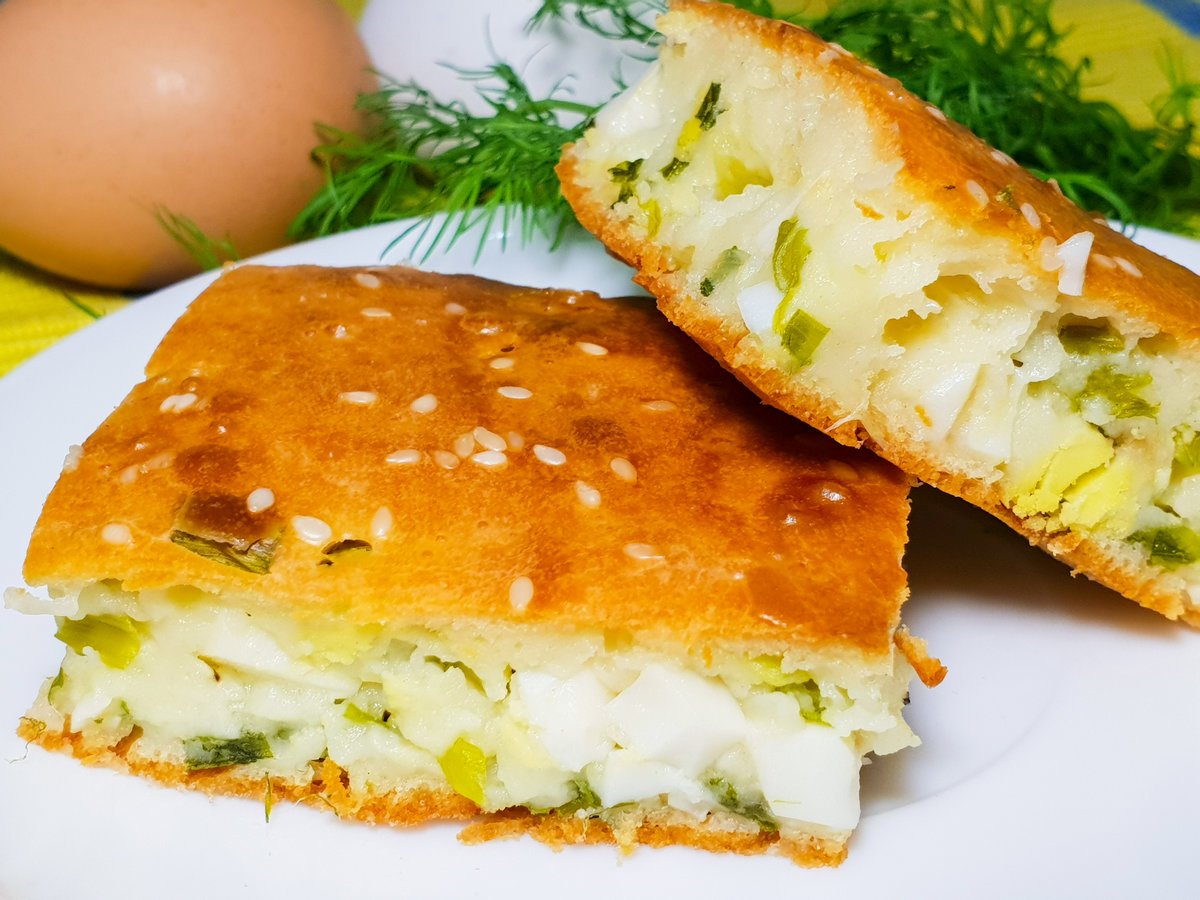 Заливной пирог с курицей