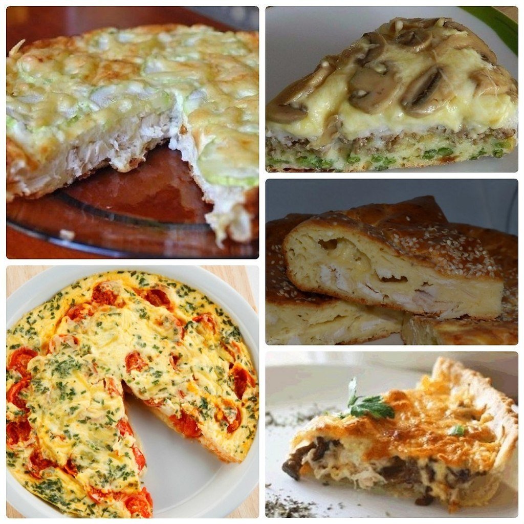 Заливной пирог с яблоками