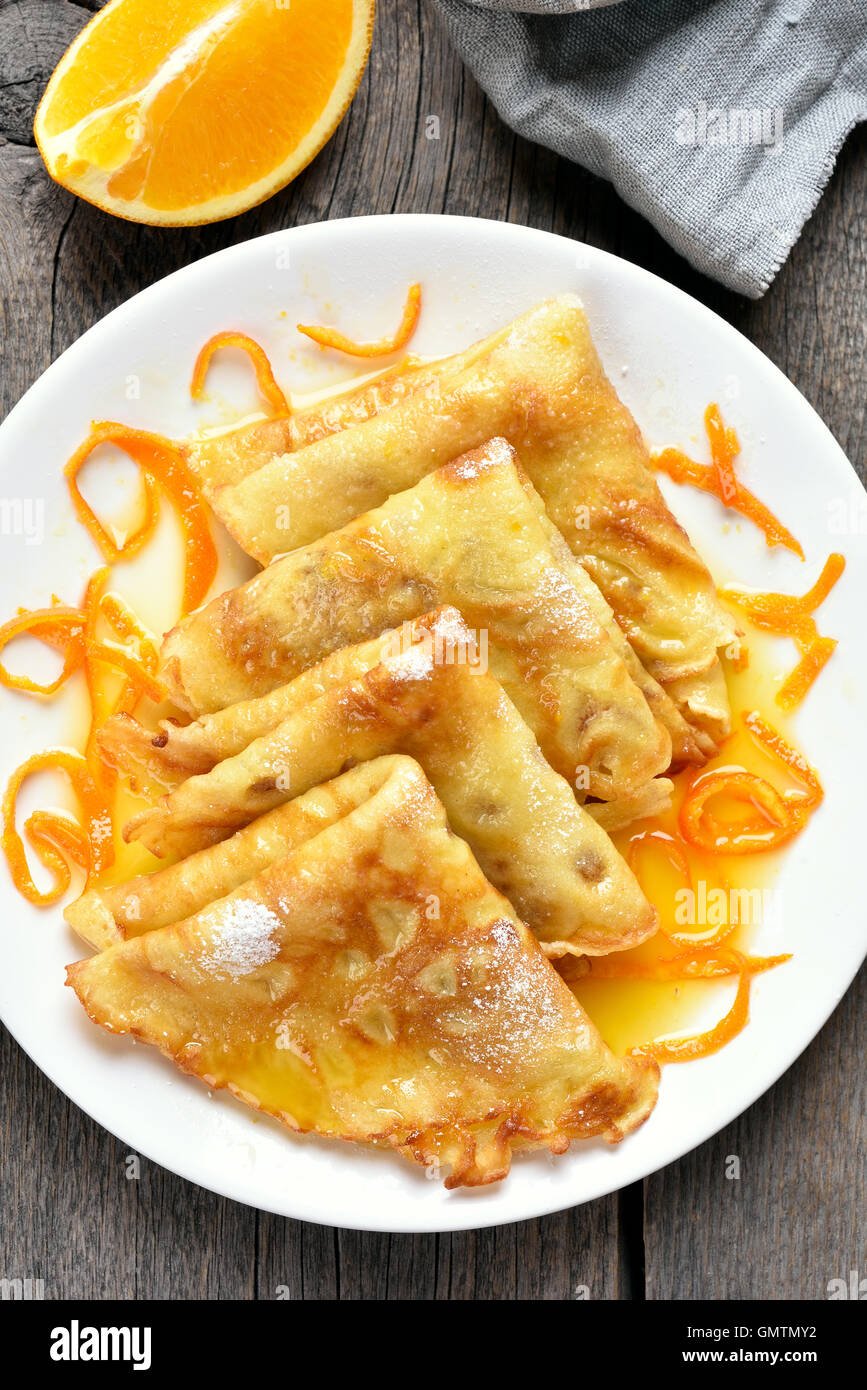 Блинчики с апельсиновым соусом Прайм кафе