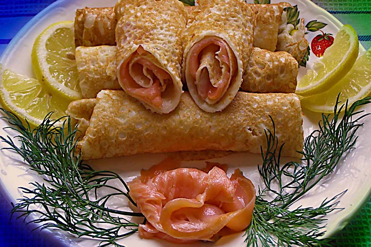 Мешочки из блинчиков