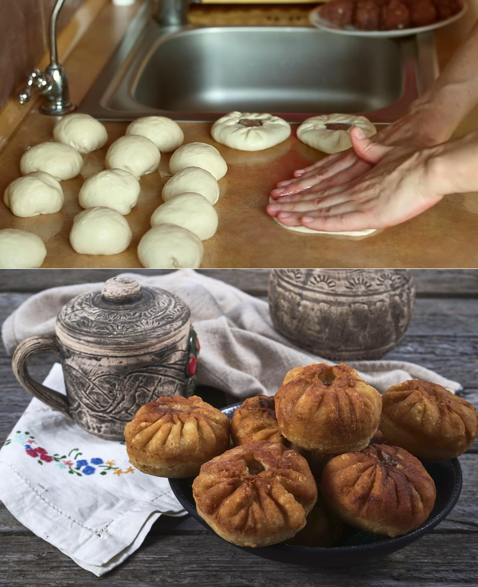 Беляши блины накрытый стол