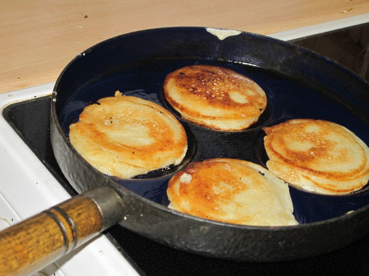Блины с толченой картошкой