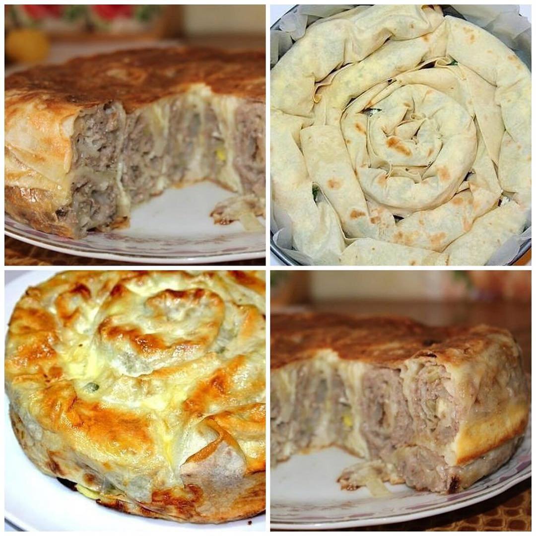 Заливной пирог из лаваша