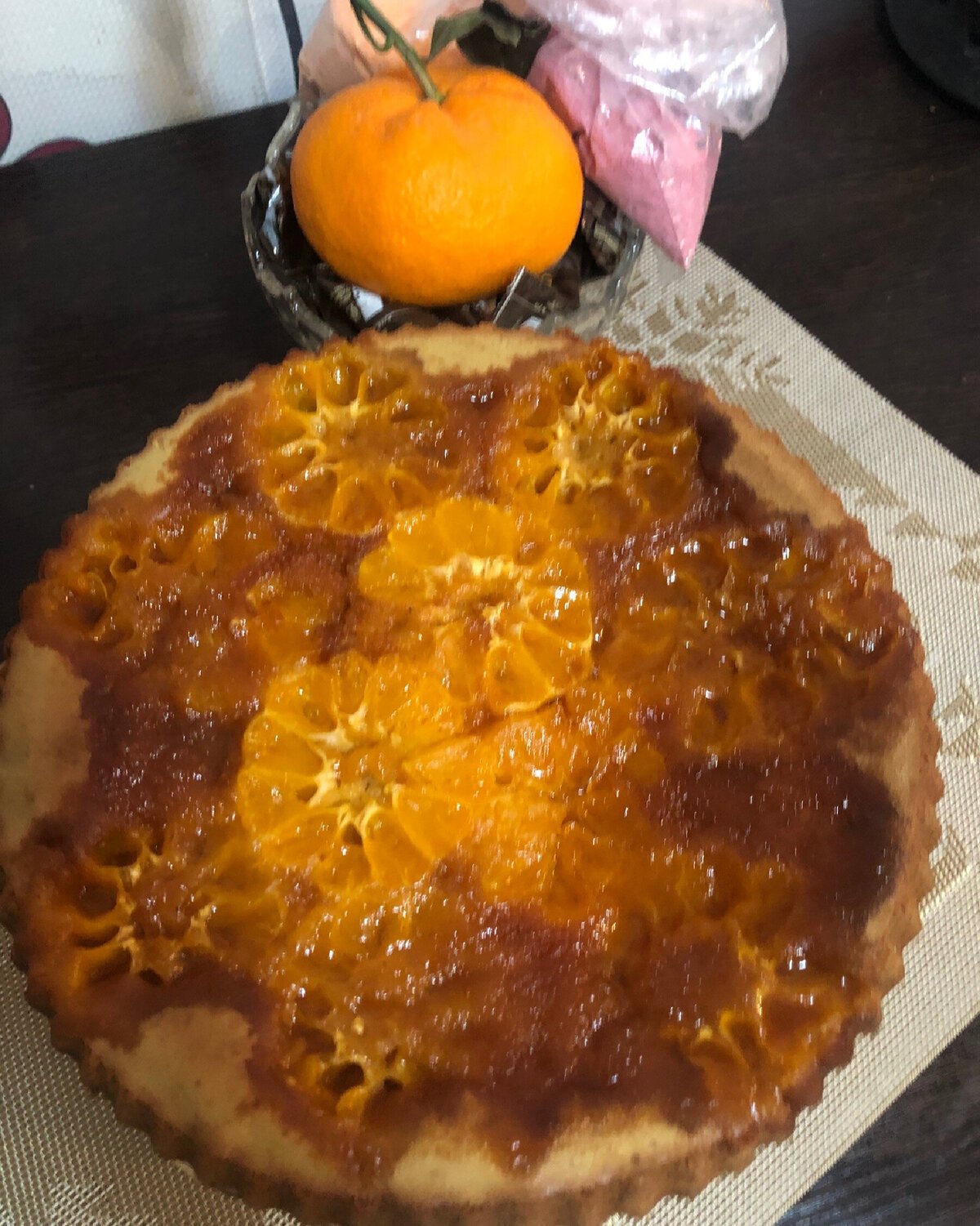 Десерт с мандаринами