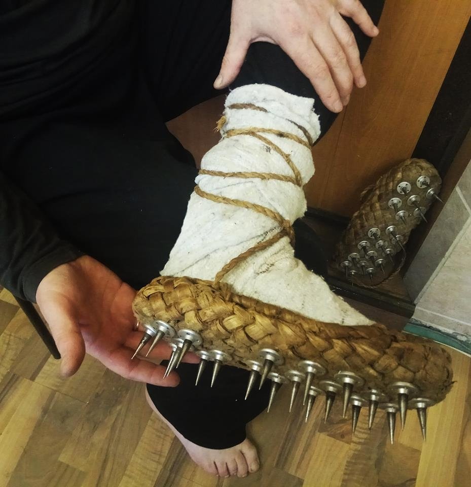 Лапти из бересты 18в