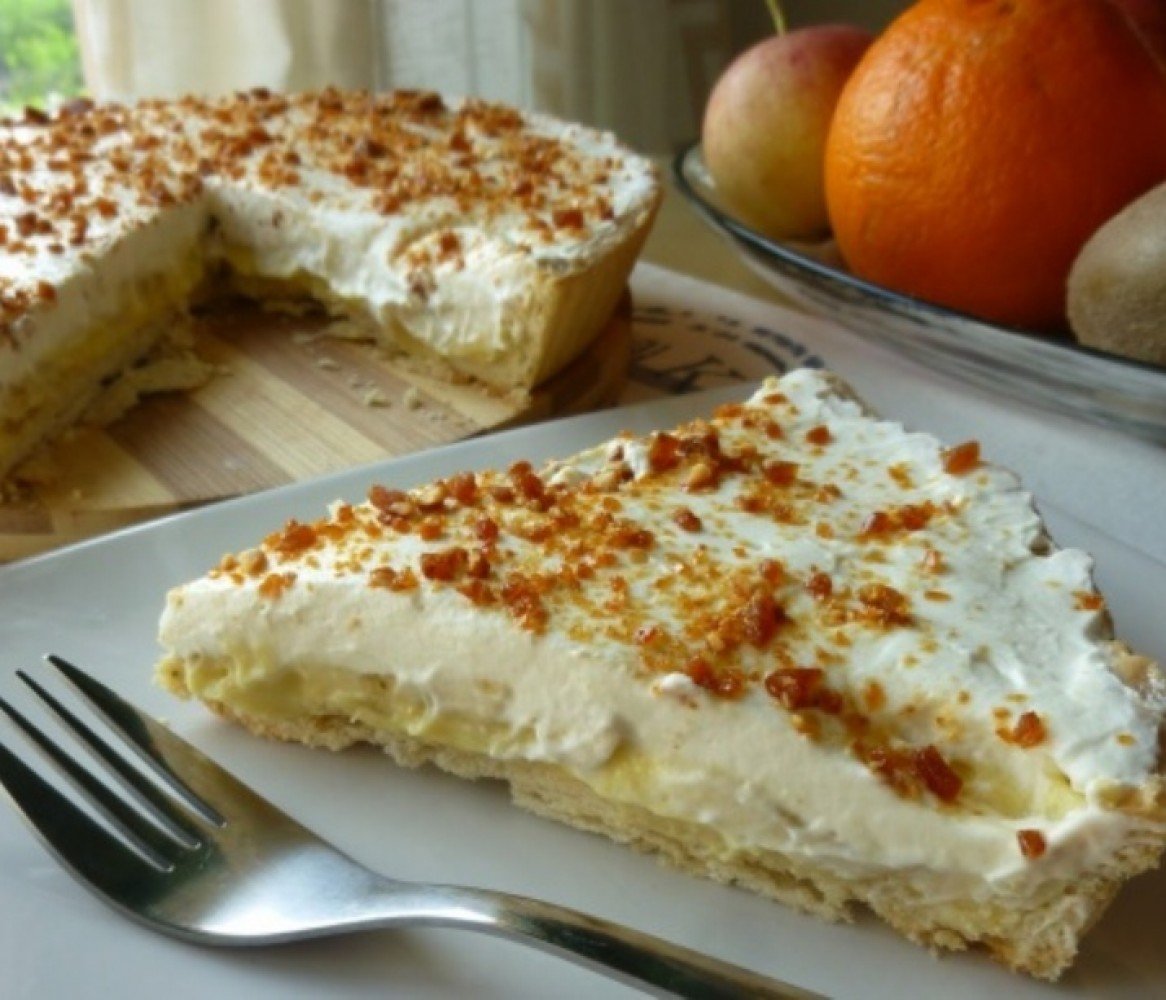 Вкусный пирог с бананами