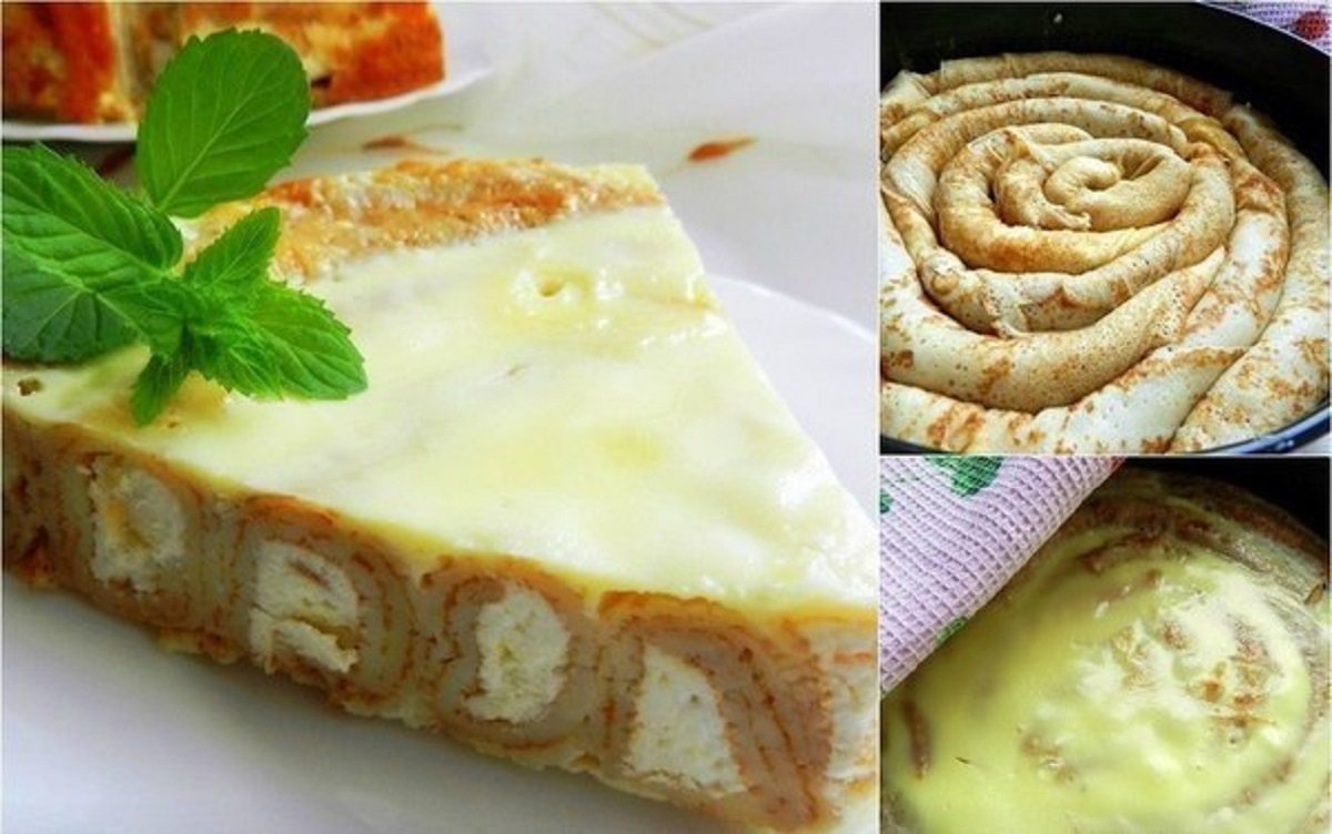 Пирог с киви и бананом
