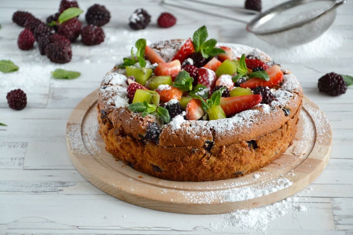 Пирог с яблоками квадратный