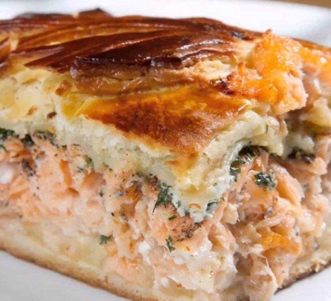 Заливной пирог с курицей и грибами