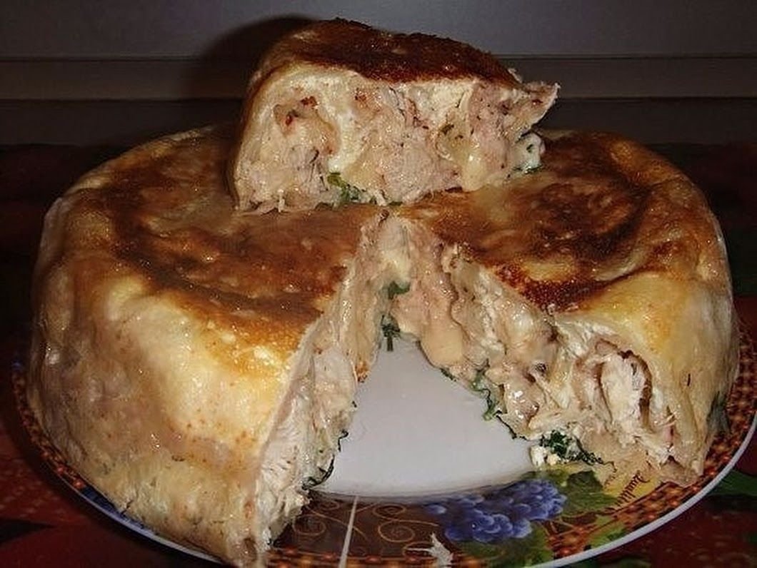 Пирог с курицей и картошкой