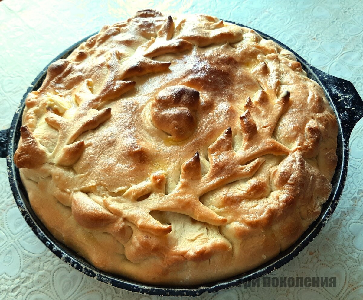 Пирог с курицей и картошкой