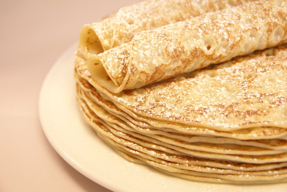 Блины на молоке с дырочками