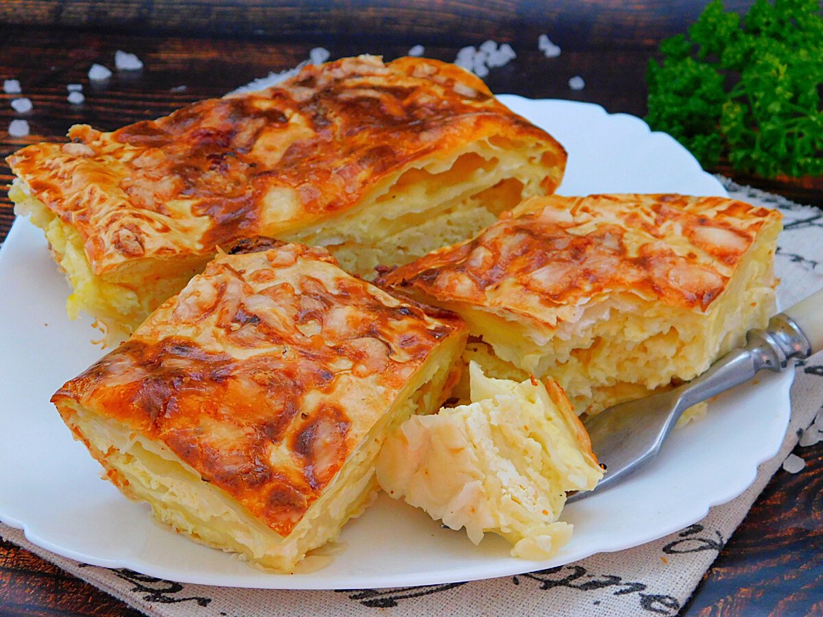 Ленивая ачма из лаваша на сковородке