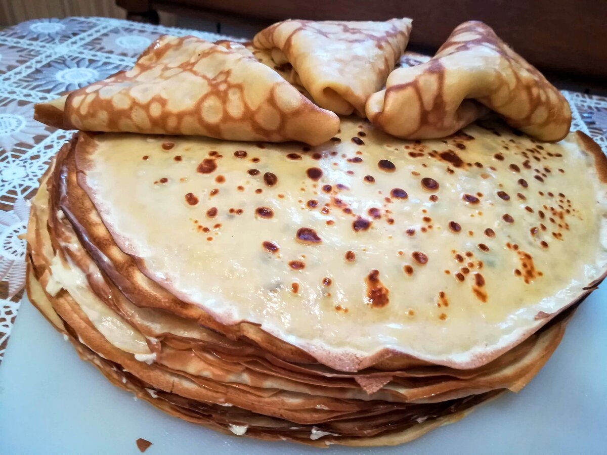 Татарские блины на дрожжах