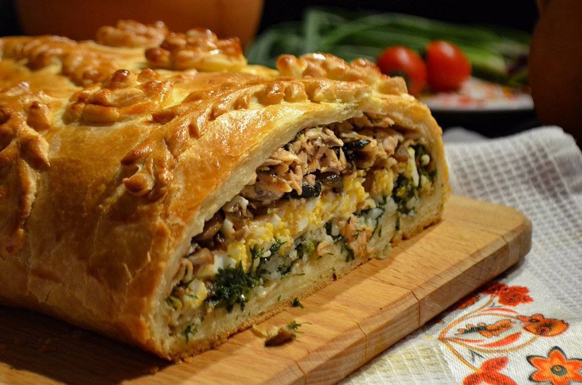 Кулебяка шестислойная
