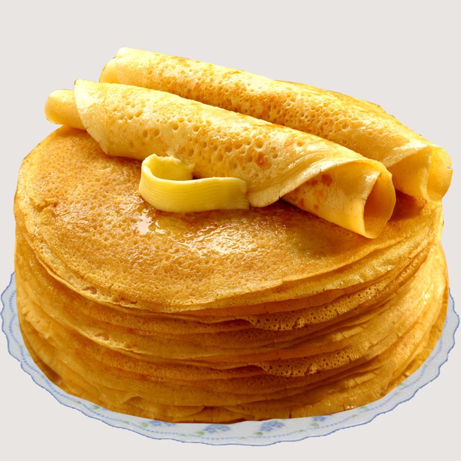 Блины с красной и черной икрой