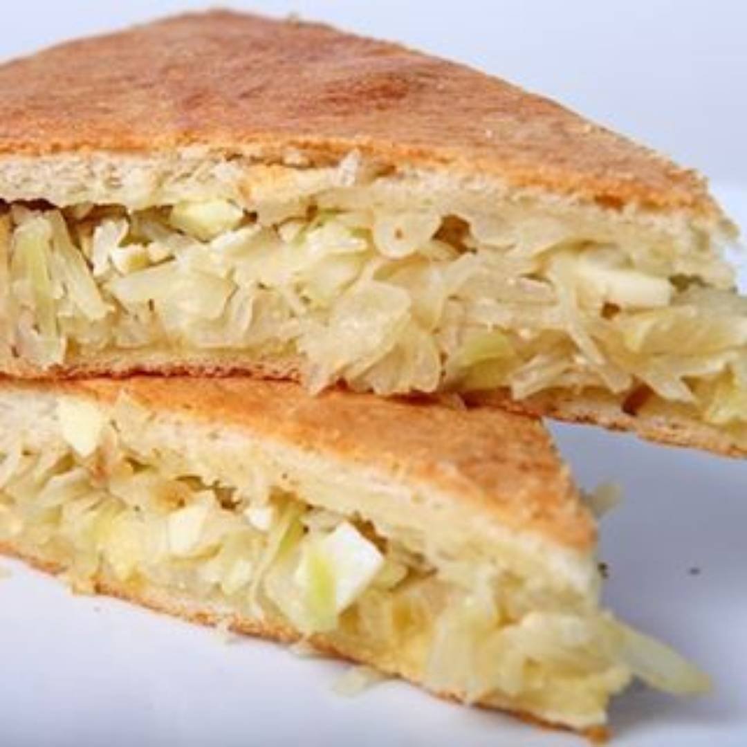 Пирог из лава с капустой