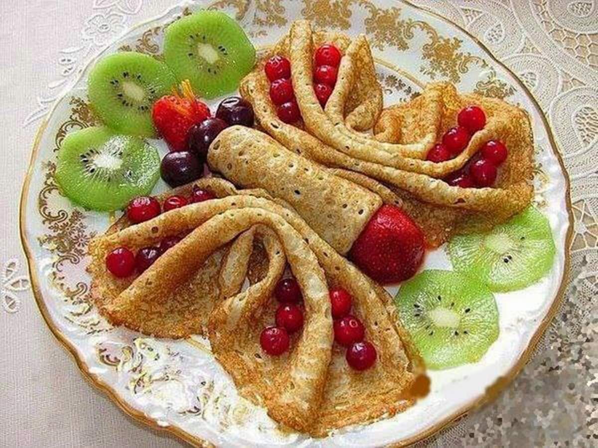 Оригинальная подача блинов
