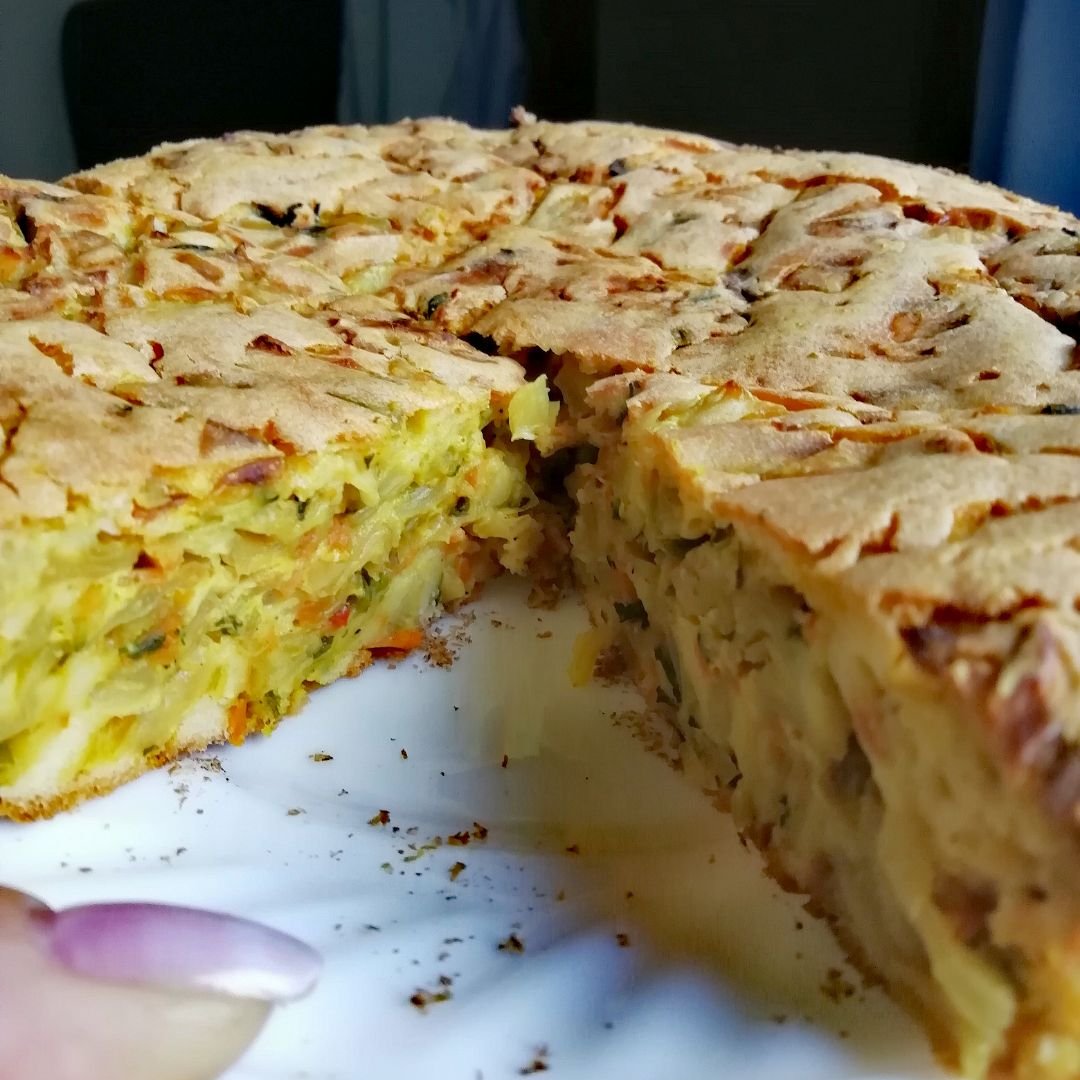 Капустный пирог из лаваша